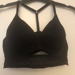 Victoria's Secret BLACK LACE Racerback Push-Uplift